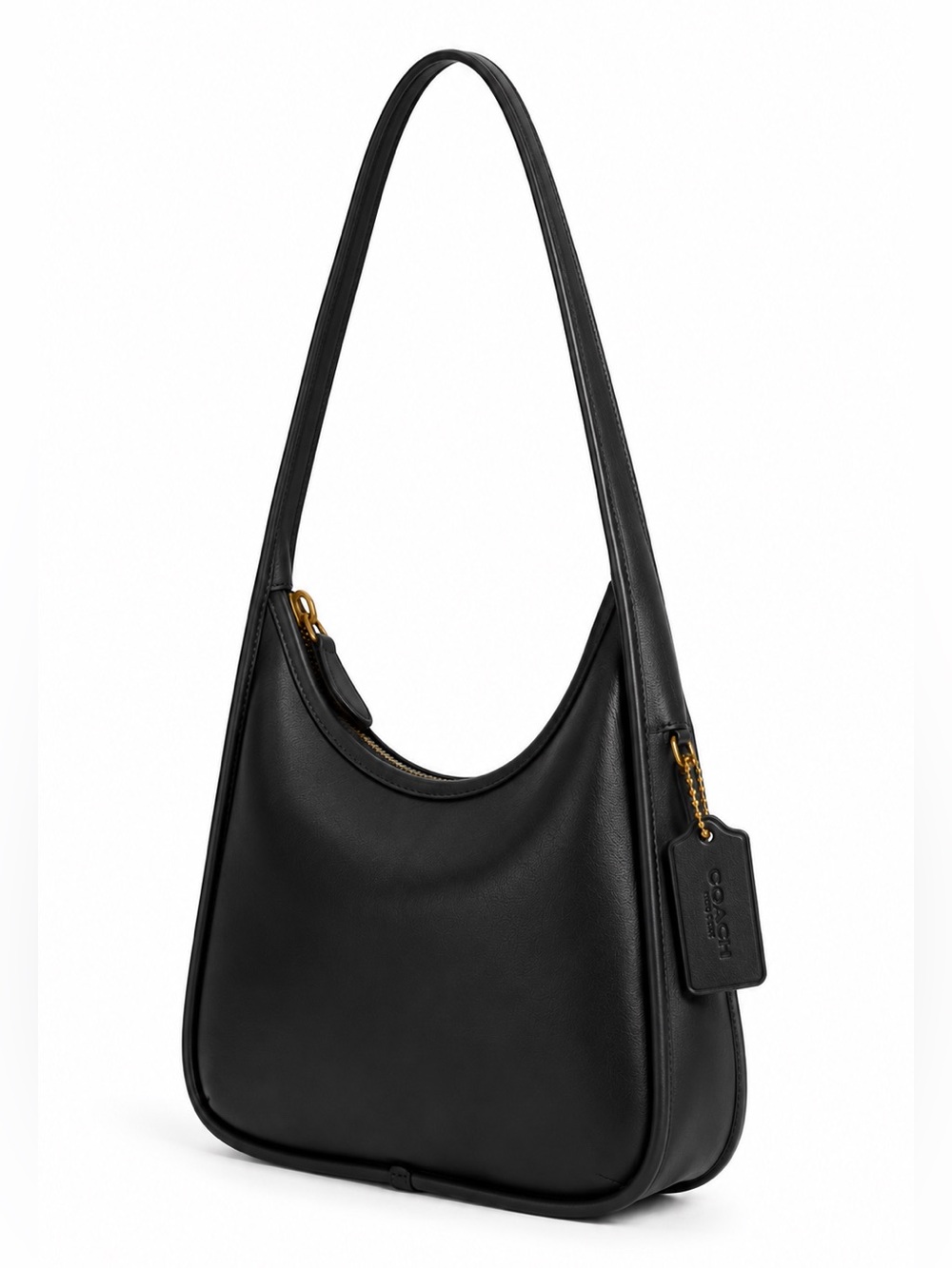 NWT Coach Originals Curve Zip Bag Black Glovetanned Leather 1997 Re-Edition - Picture 4 of 6